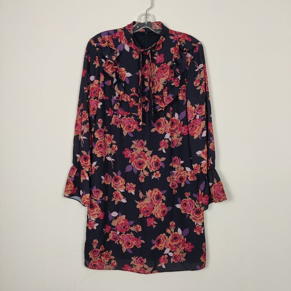 Trendyol Women's Floral Midi Dress Size EU 40 Vintage Inspired Ruffled Boho
